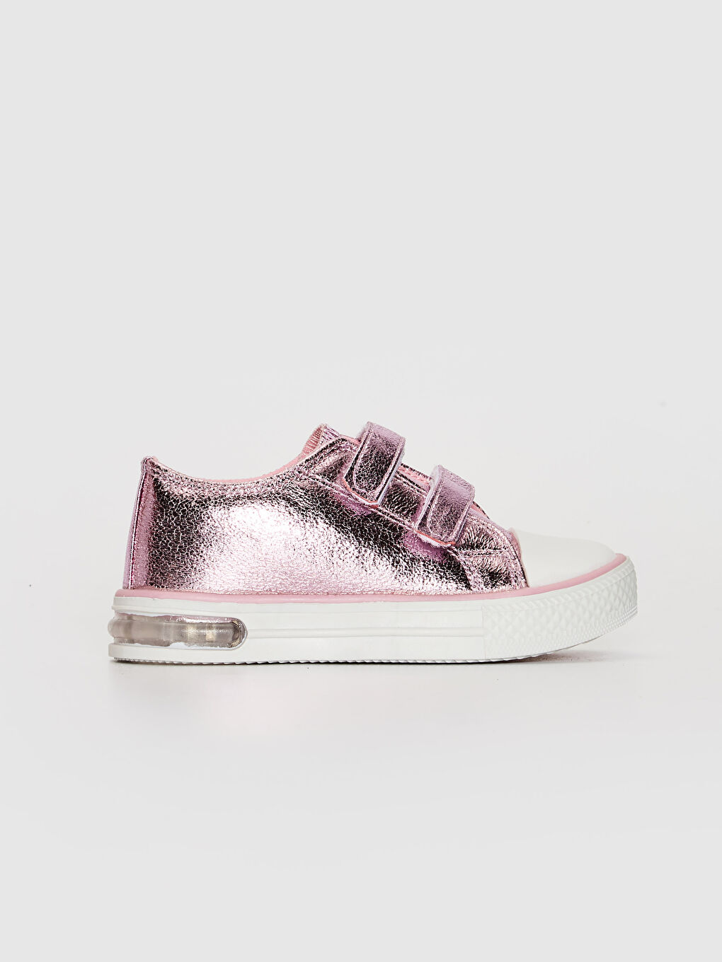 Pembe Kız Bebek Cırt Cırtlı Işıklı Spor Ayakkabı