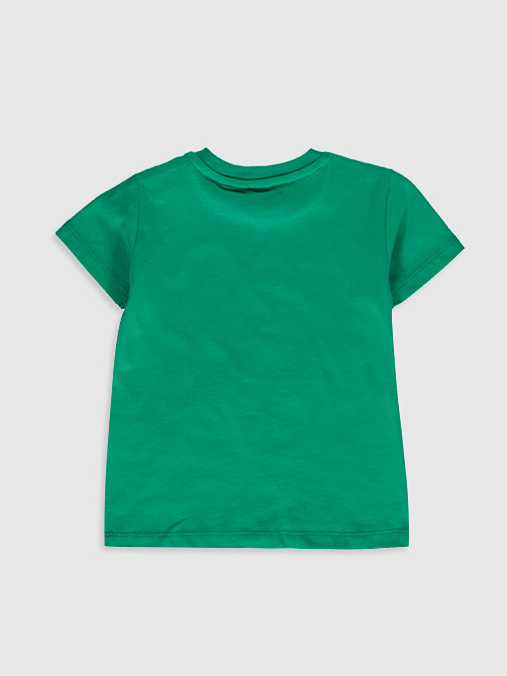 Yeşil Bisiklet Yaka Kısa Kollu Erkek Bebek Tişört-1