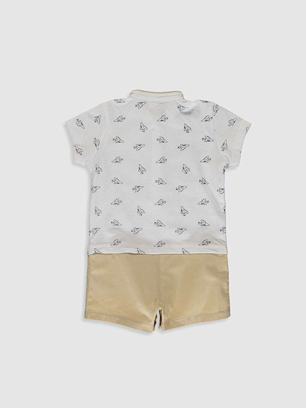 Beyaz Baskılı Tulum-1