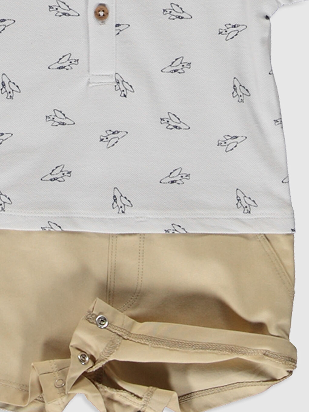 Beyaz Baskılı Tulum-2