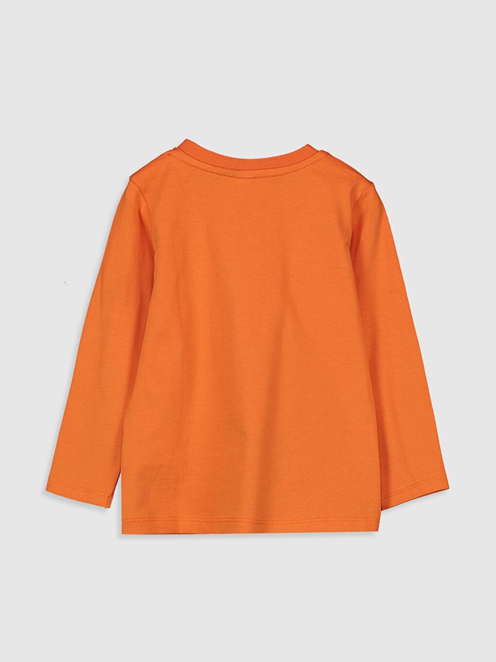 Тениска за бебета момчета с дълъг ръкав и кръгло деколте-1