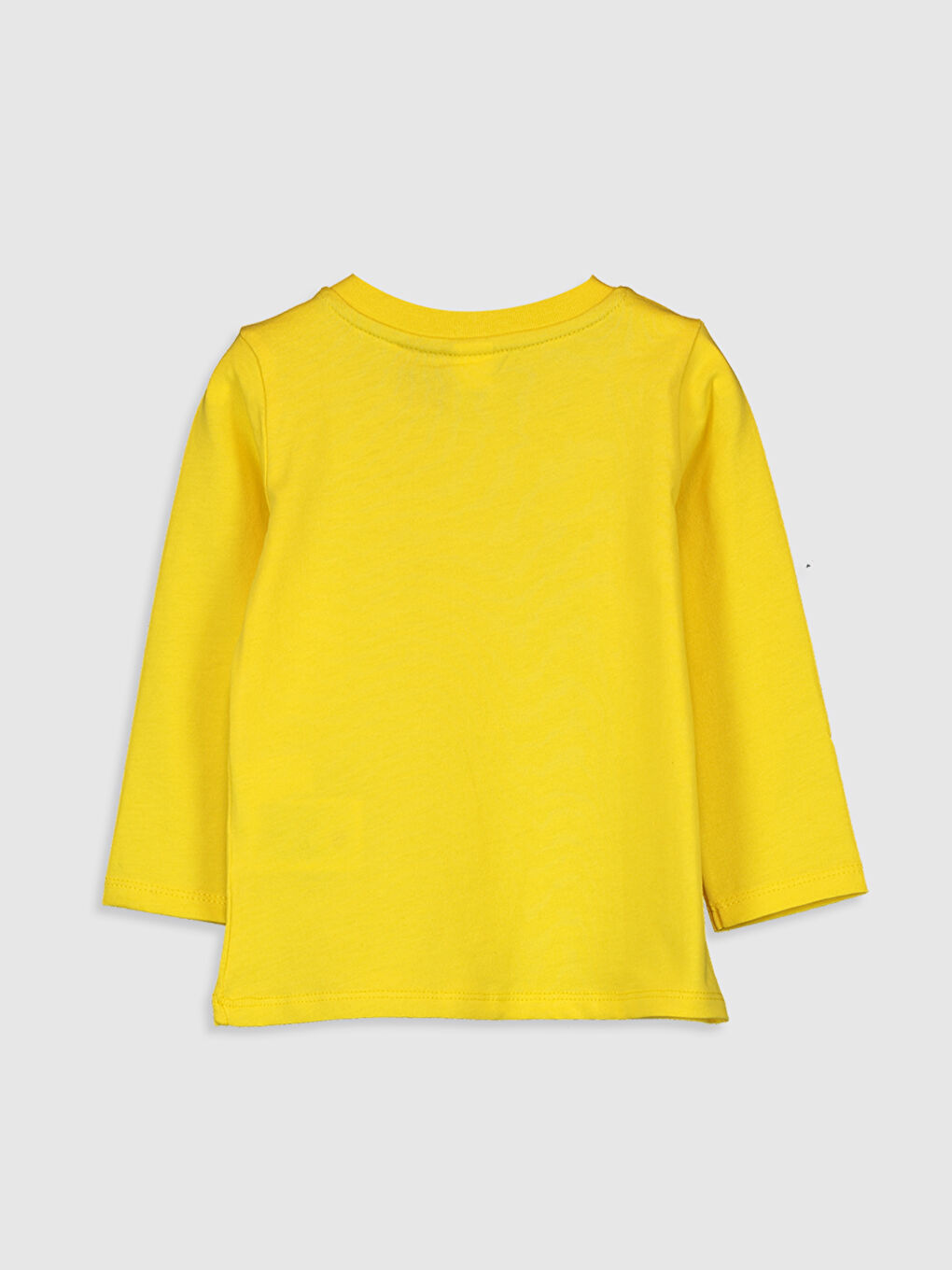 Sarı Bisiklet Yaka Uzun Kollu Erkek Bebek Tişört-1
