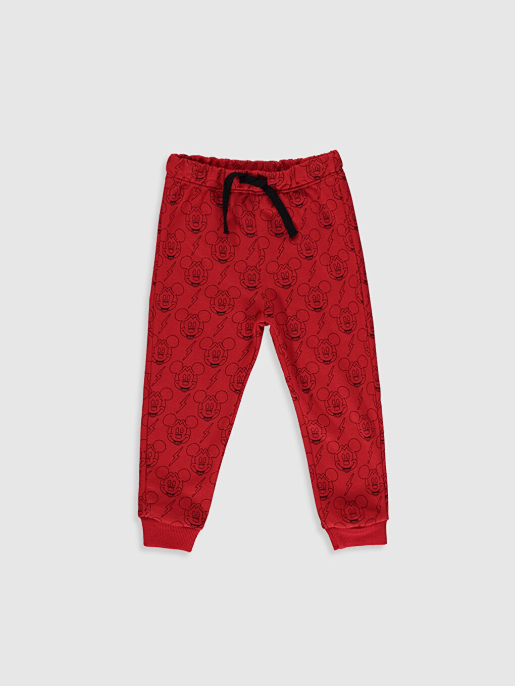 Siyah Erkek Bebek Mickey Mouse Baskılı Eşofman Alt