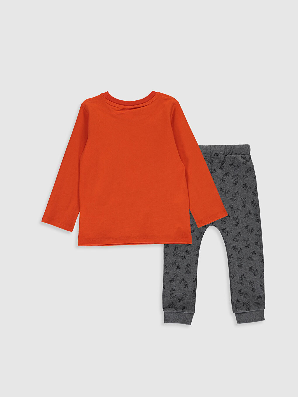 Turuncu Uzun Kollu Looney Tunes Erkek Bebek Takım-1