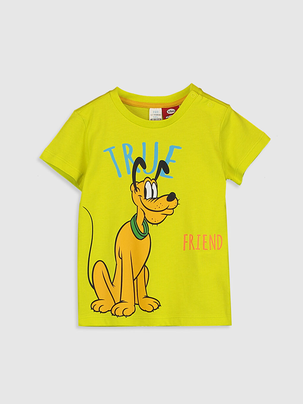 Yeşil Bisiklet Yaka Kısa Kollu Erkek Bebek Tişört