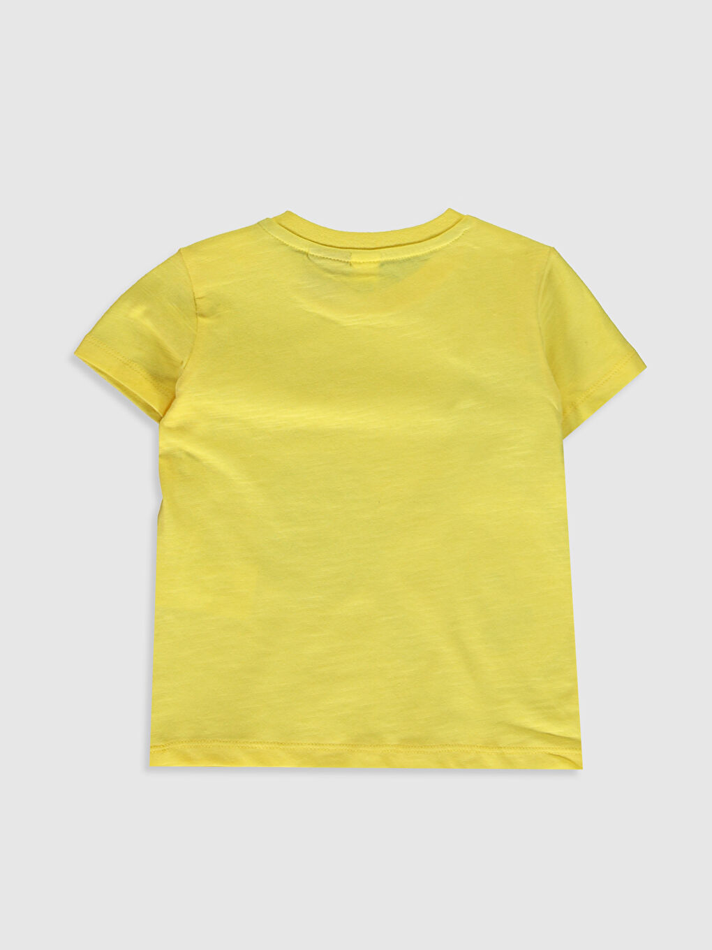 Sarı Bisiklet Yaka Kısa Kollu Erkek Bebek Tişört-1