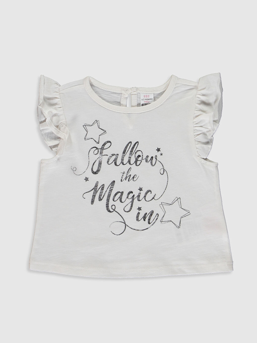 Ekru Kısa Kollu Kız Bebek Takım-2