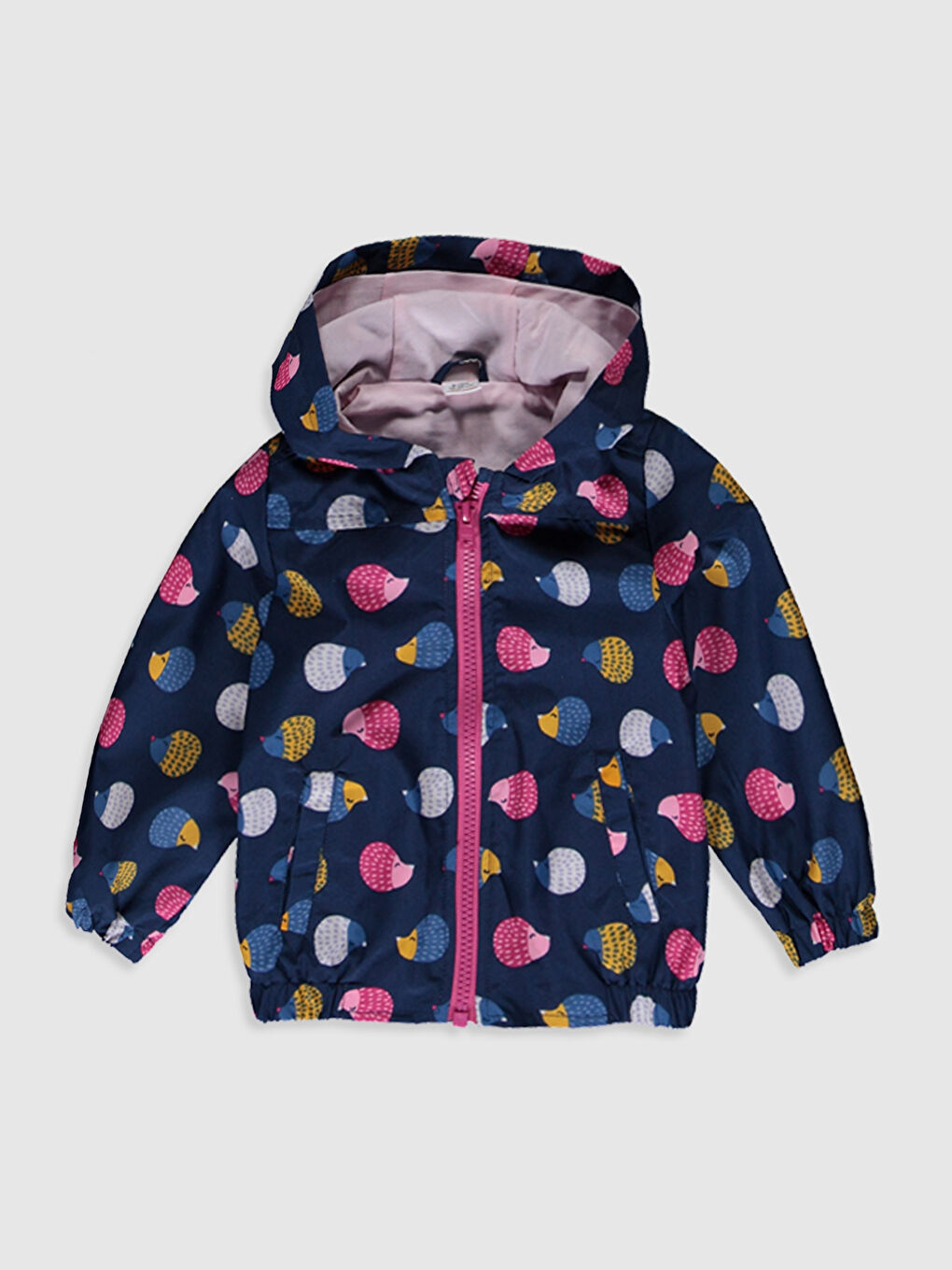 Lacivert Baskılı Mont