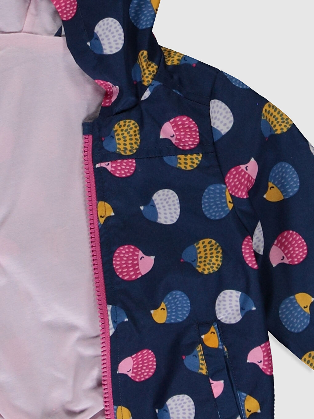 Lacivert Baskılı Mont-2