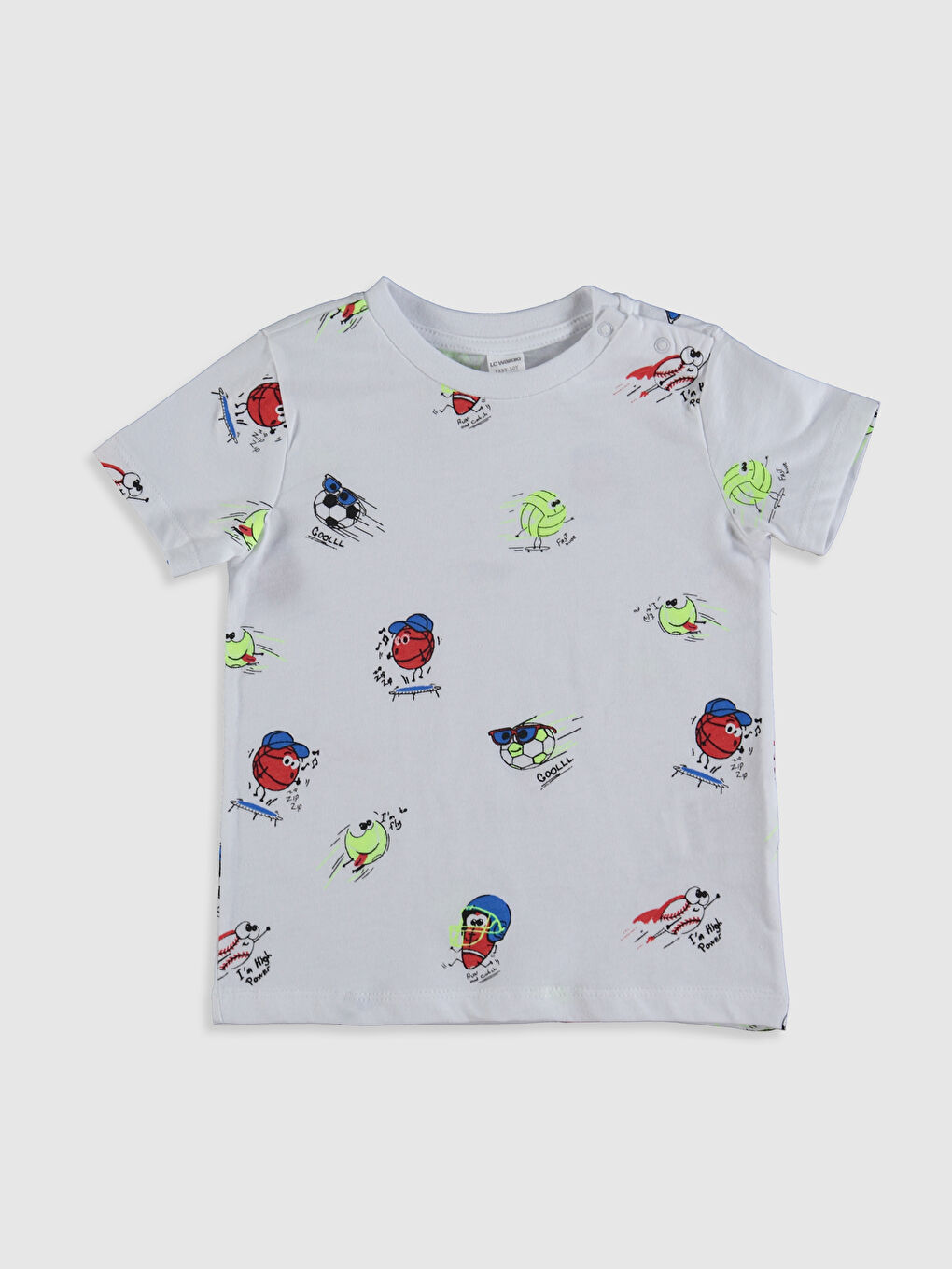 Turuncu Bisiklet Yaka Kısa Kollu Erkek Bebek Tişört