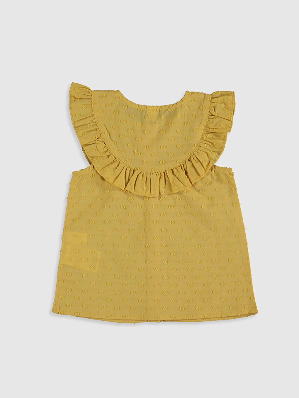 Sarı Bisiklet Yaka Kız Bebek Gömlek-1