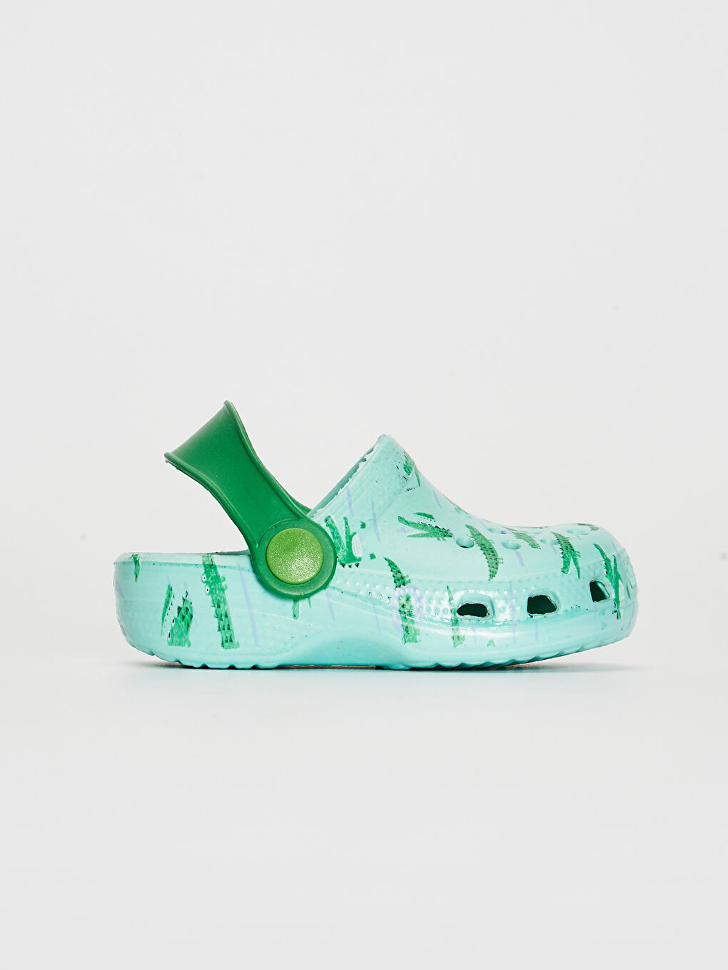 Yeşil Erkek Bebek Baskılı Plaj Sandaleti