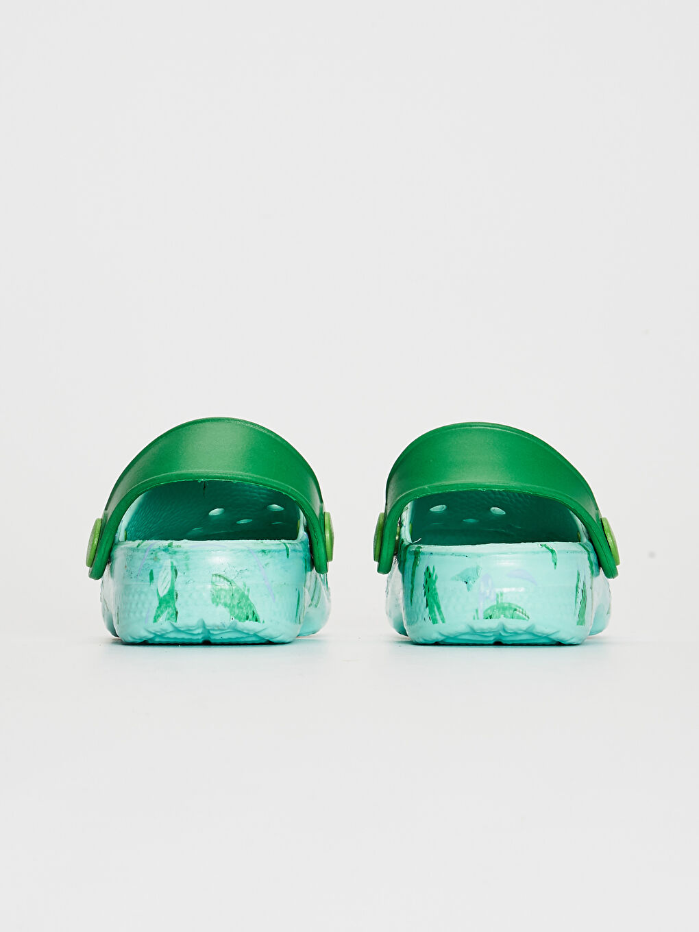 Yeşil Erkek Bebek Baskılı Plaj Sandaleti-3