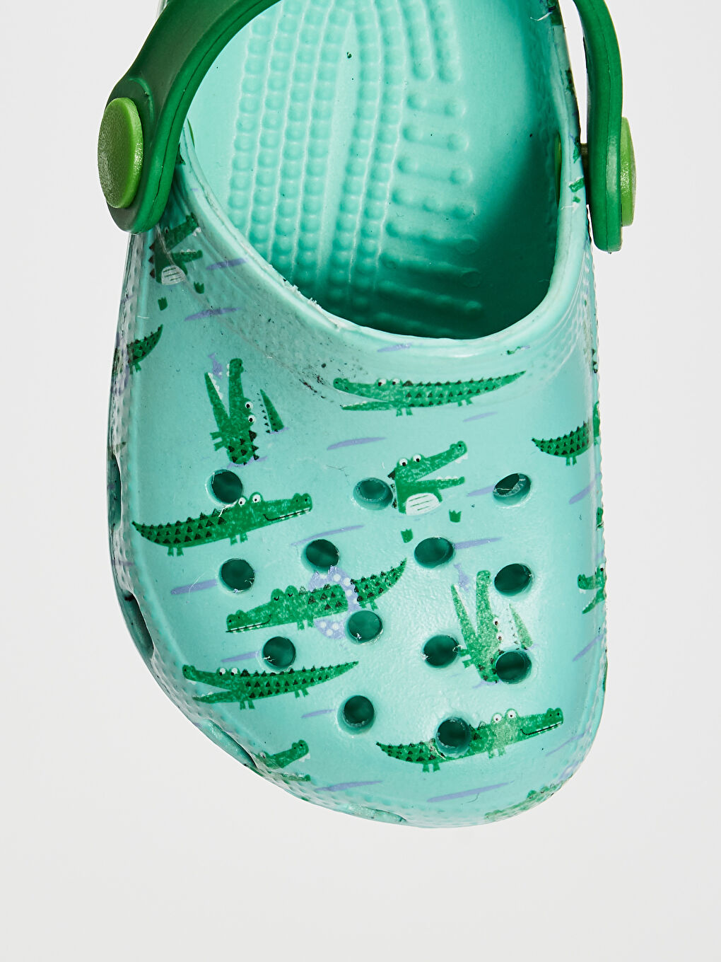 Yeşil Erkek Bebek Baskılı Plaj Sandaleti-4