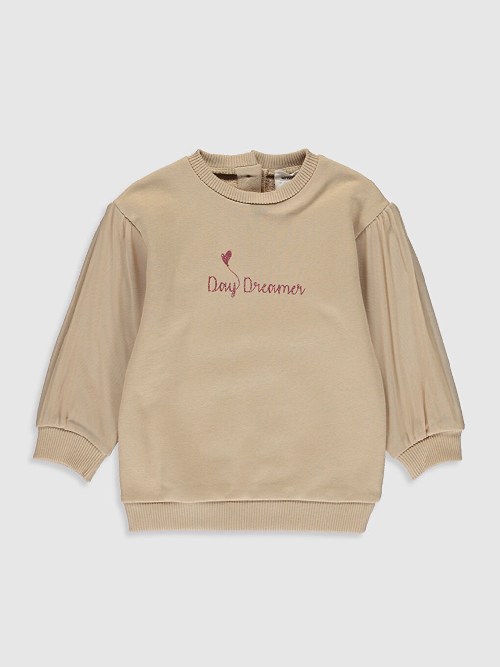 Crew Neck Long Sleeve Baby Girls' Sweatshirt