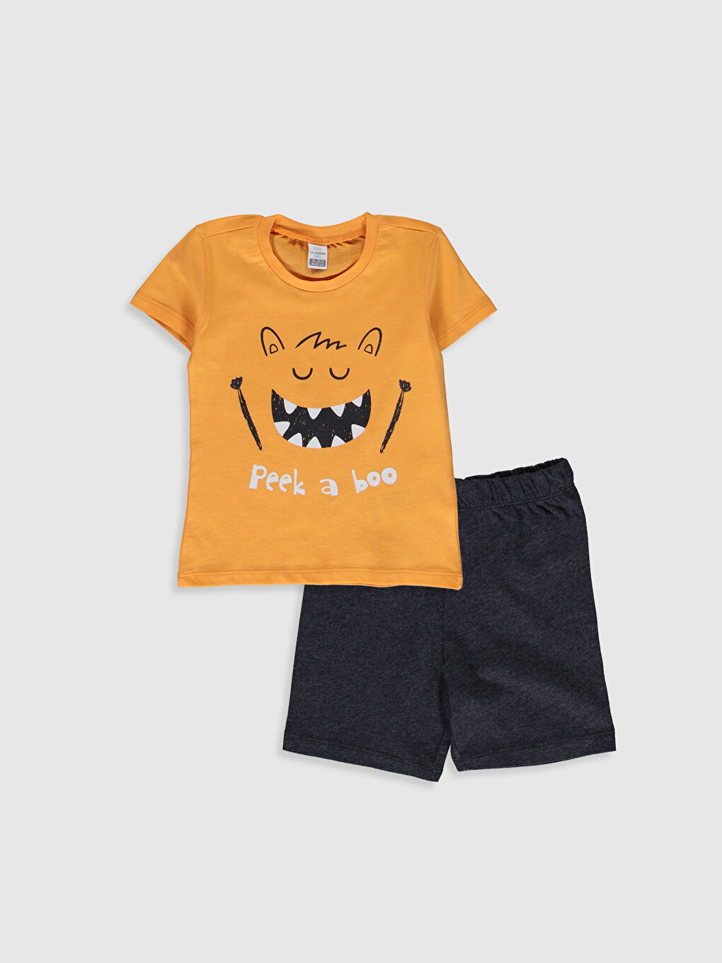 Turuncu Kısa Kollu Erkek Bebek Takım