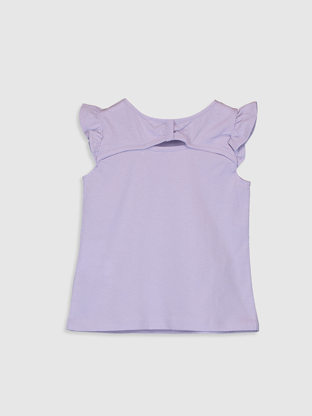 Lila Bisiklet Yaka Kolsuz Elsa Baskılı Kız Bebek Atlet-1