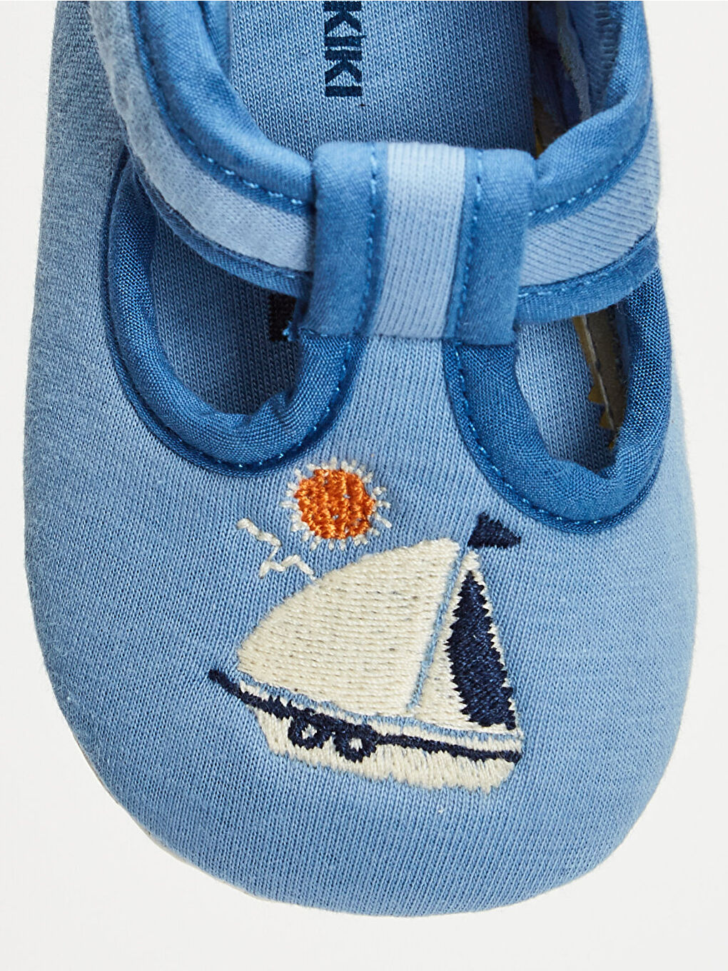 Mavi Erkek Bebek Cırt Cırtlı Bez Yürüme Öncesi Ayakkabı -4