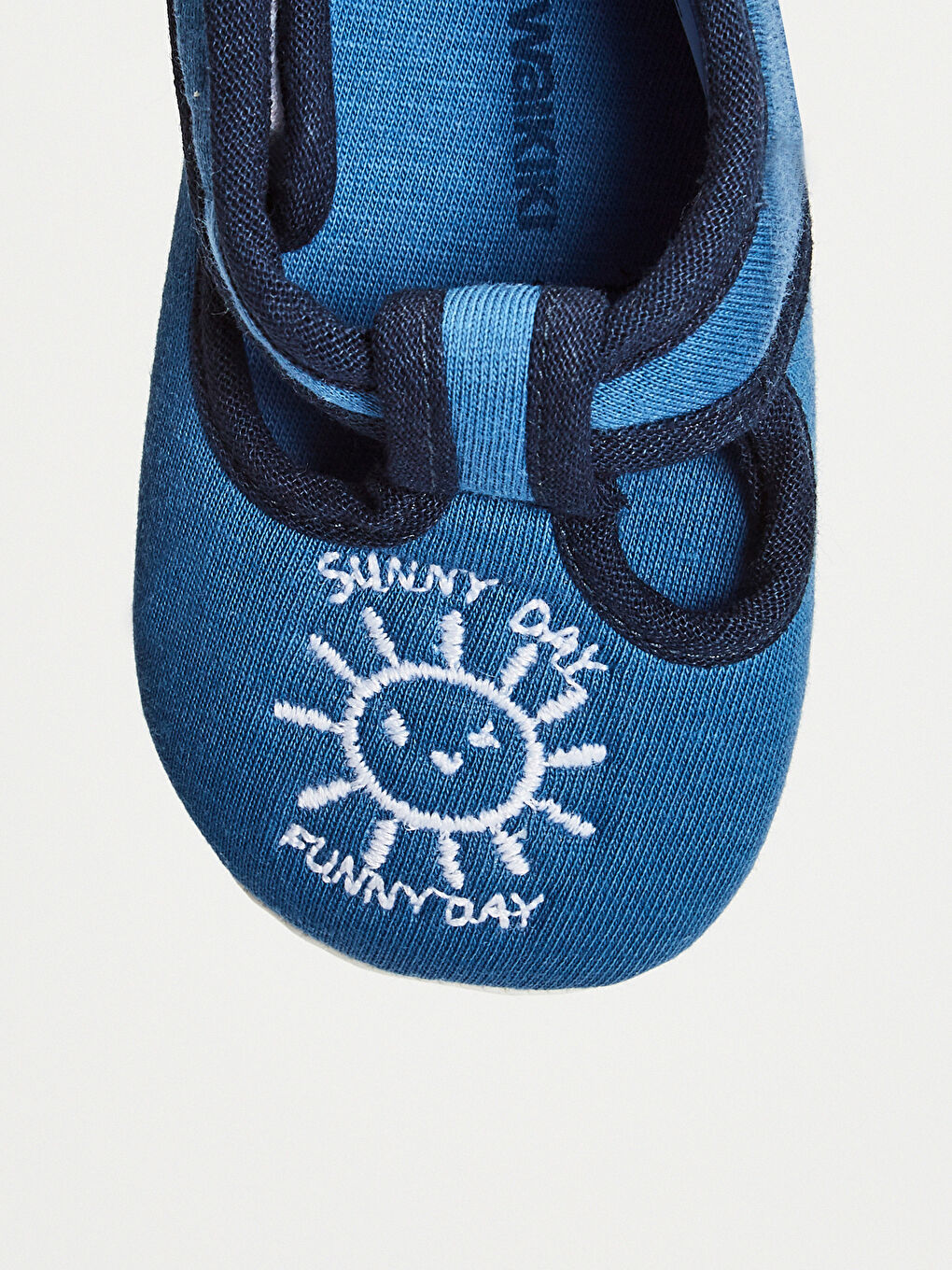 Mavi Erkek Bebek Cırt Cırtlı Bez Yürüme Öncesi Ayakkabı -9