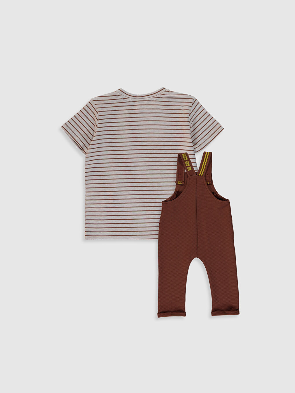 Kahverengi Kısa Kollu Erkek Bebek Takım-1