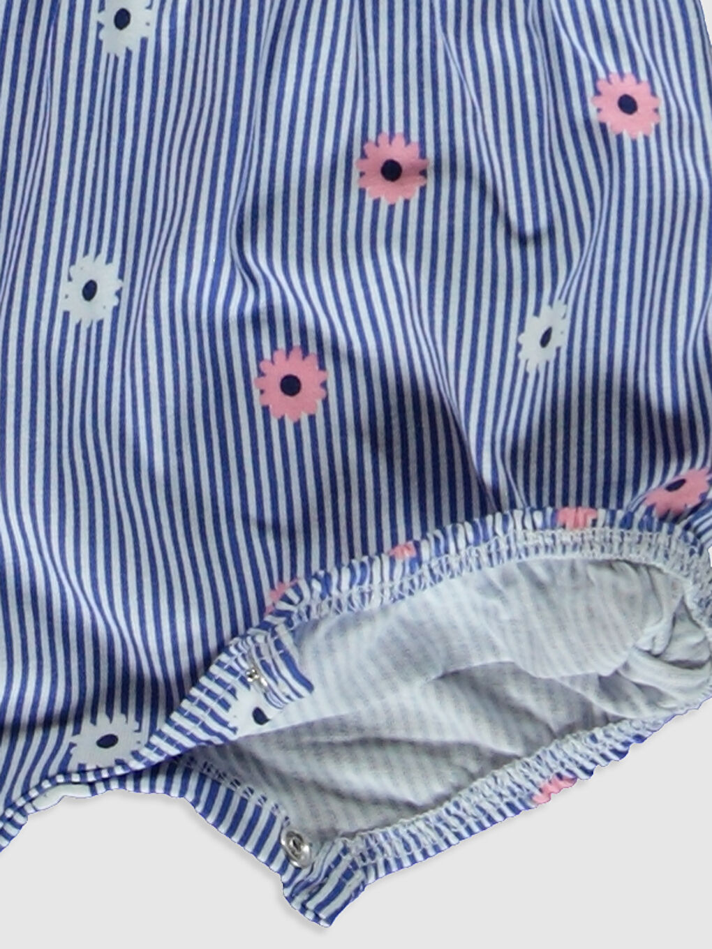 Ekru Bisiklet Yaka Kısa Kollu Kız Bebek Tulum-2