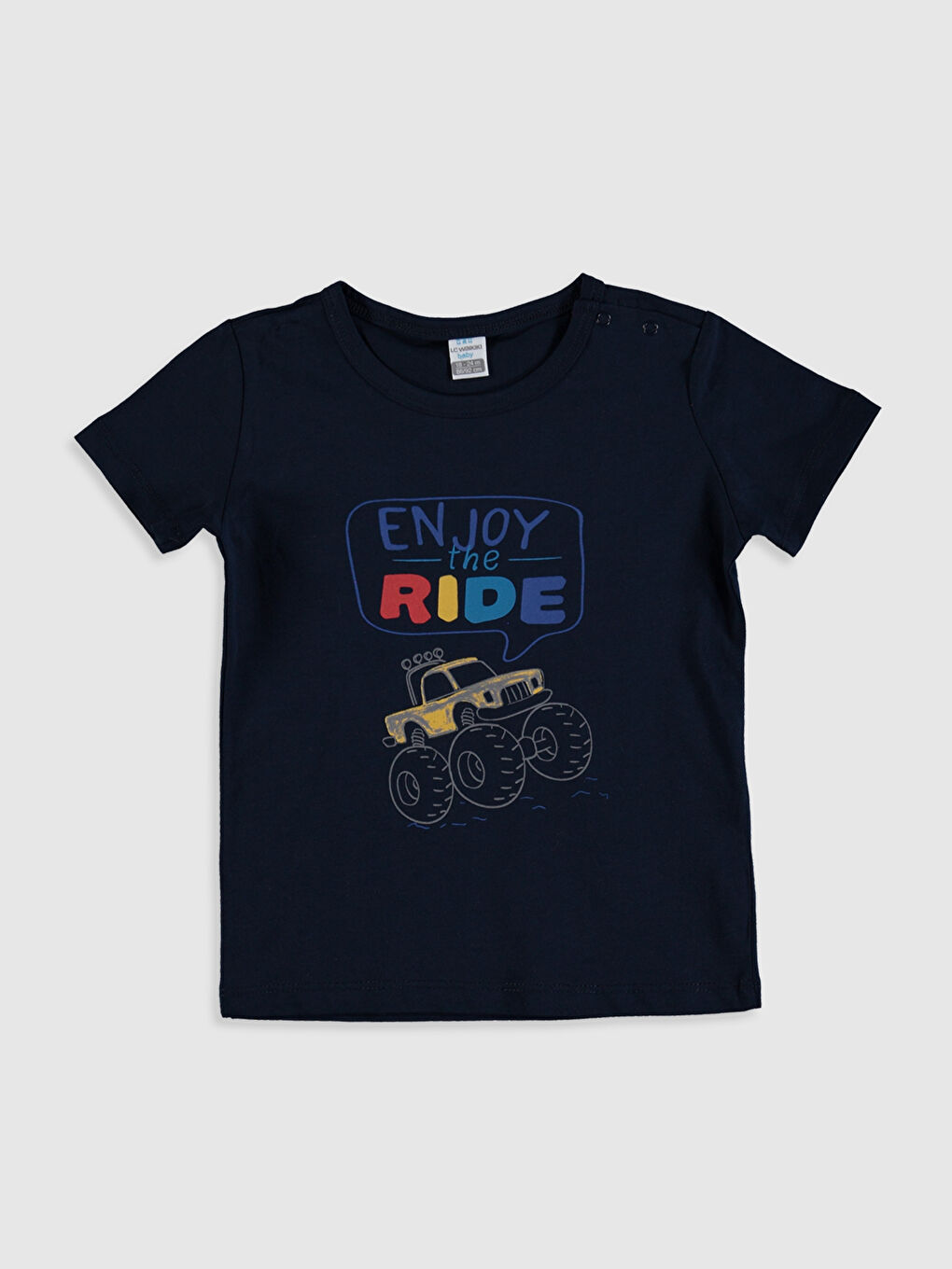 Lacivert Hakim Yaka Kısa Kol Erkek Bebek Tişört ve Şort 2'li-2