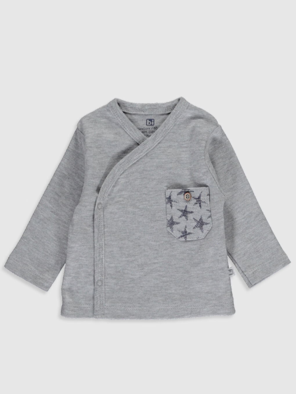 Gri Bi Mini Desenli Hastane Çıkış Seti -2