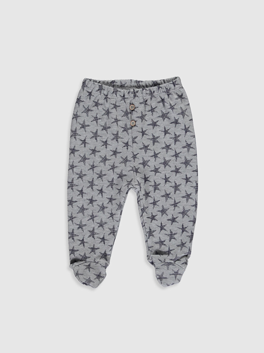 Gri Bi Mini Desenli Hastane Çıkış Seti -3