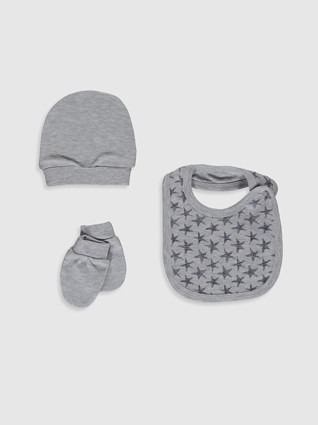 Gri Bi Mini Desenli Hastane Çıkış Seti -4