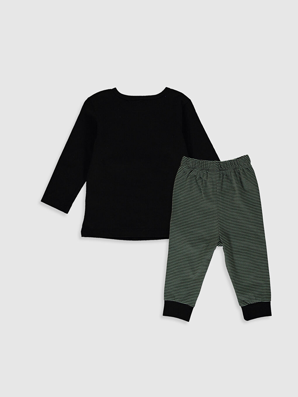 Lacivert Erkek Bebek Baskılı Pamuklu Pijama Takımı-1