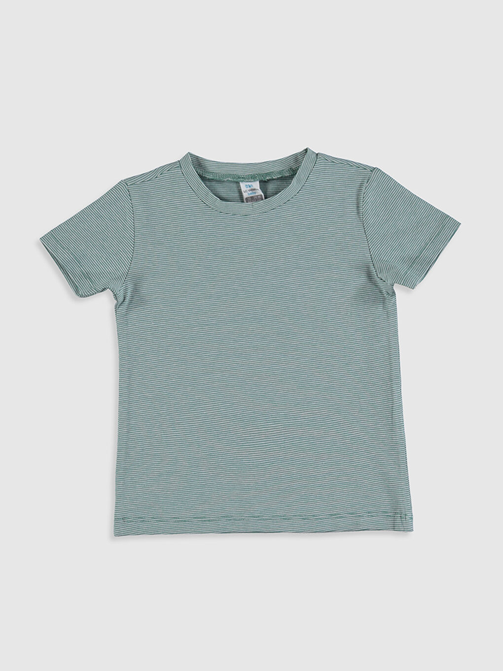 Yeşil Bisiklet Yaka Kısa Kollu Erkek Bebek Tişört