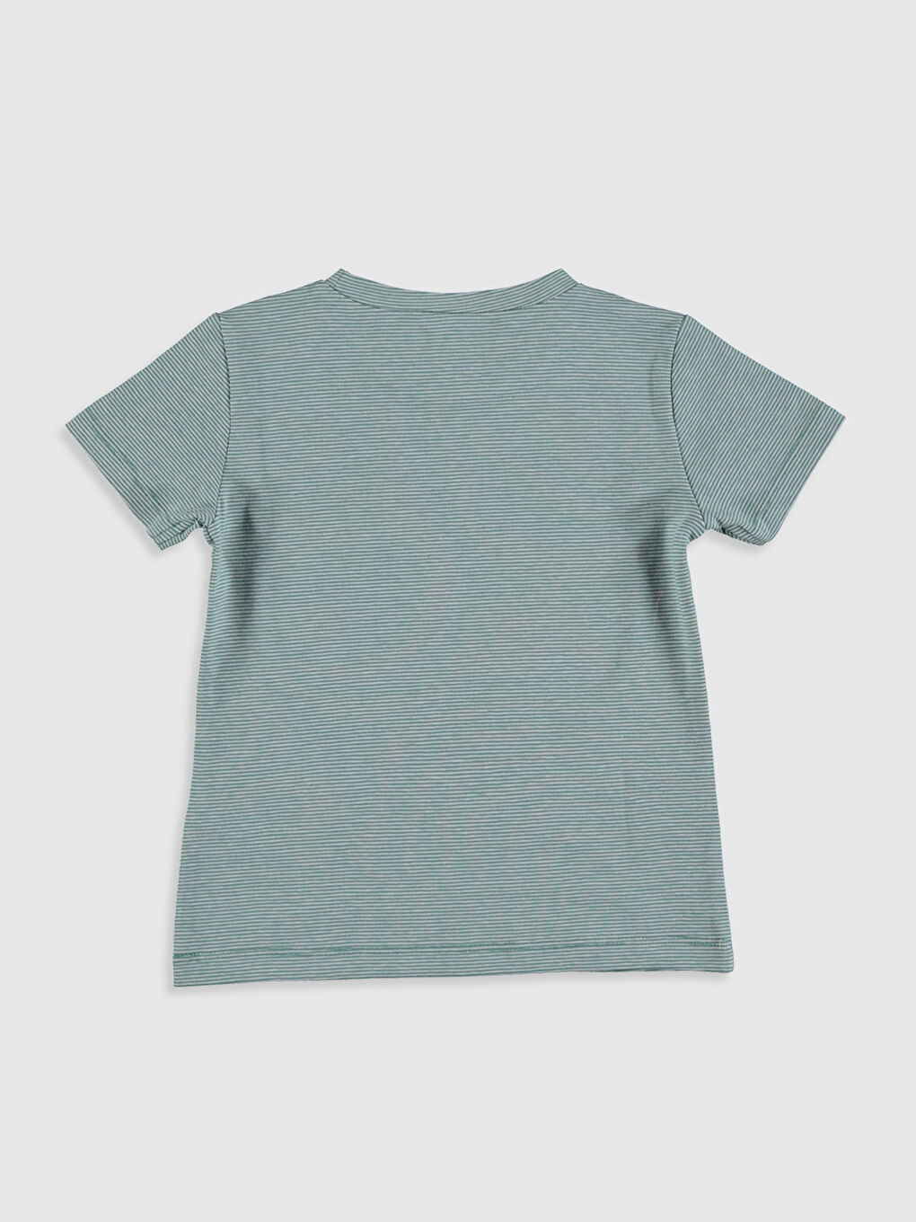 Yeşil Bisiklet Yaka Kısa Kollu Erkek Bebek Tişört-1