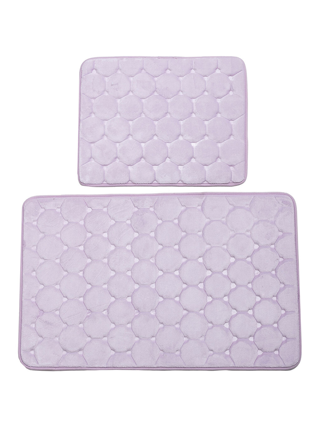 Lila Kabartmalı Banyo Paspası 2'li-1