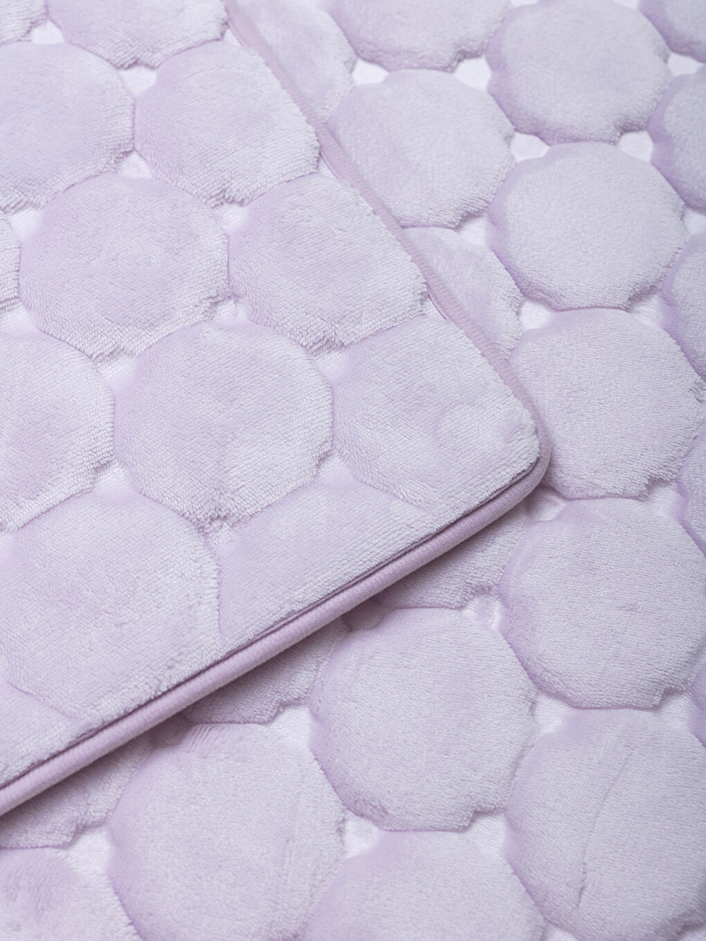 Lila Kabartmalı Banyo Paspası 2'li-2