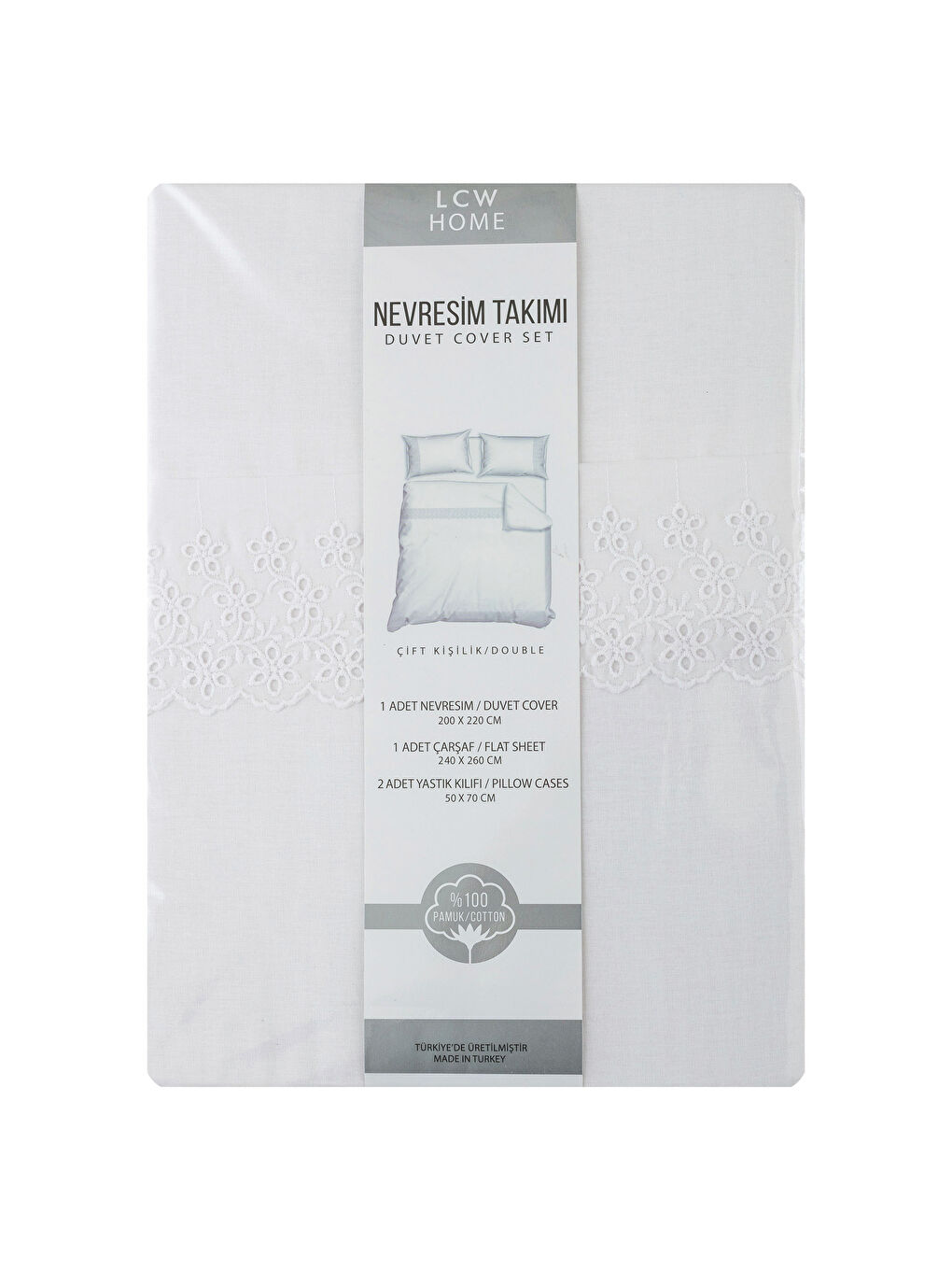 Beyaz Çift Kişilik Nevresim Takımı-5