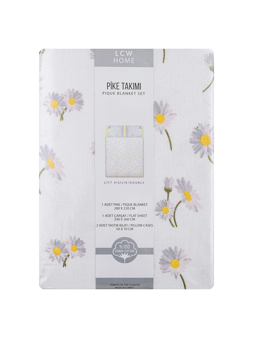 Couvre-lit piqué double JAUNE-4