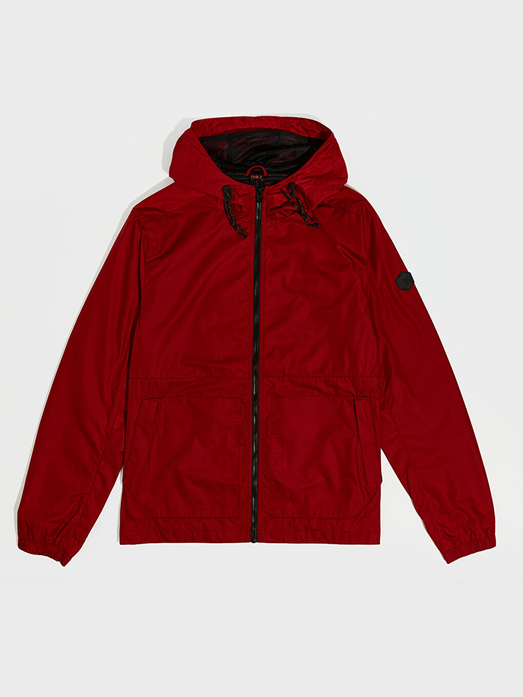 بالطو مطر بفتحة عادية بكابوش للرجال-3