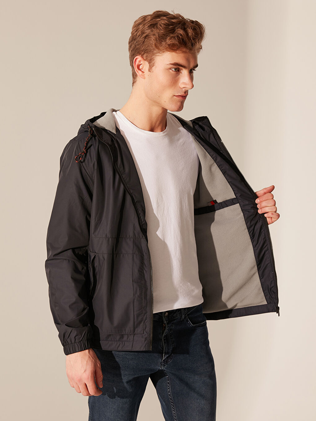 Standard Fit Hooded Thin Men's Raincoat-3