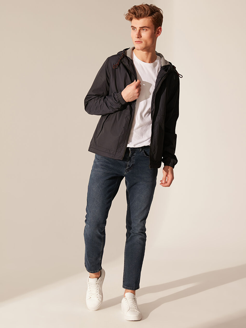 Standard Fit Hooded Thin Men's Raincoat-5