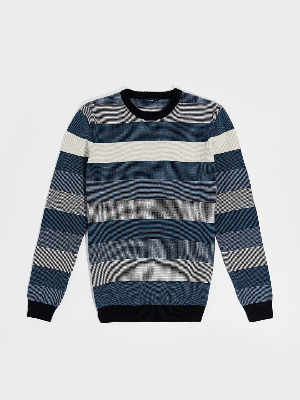 Crew Neck Striped Tricot Jumper