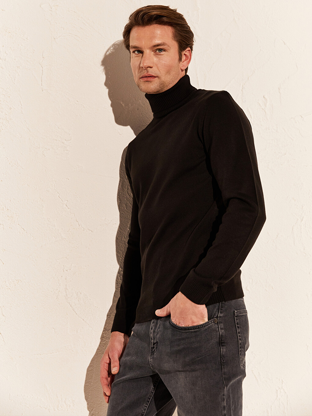 Turtleneck Thin Knitwear Sweater-1