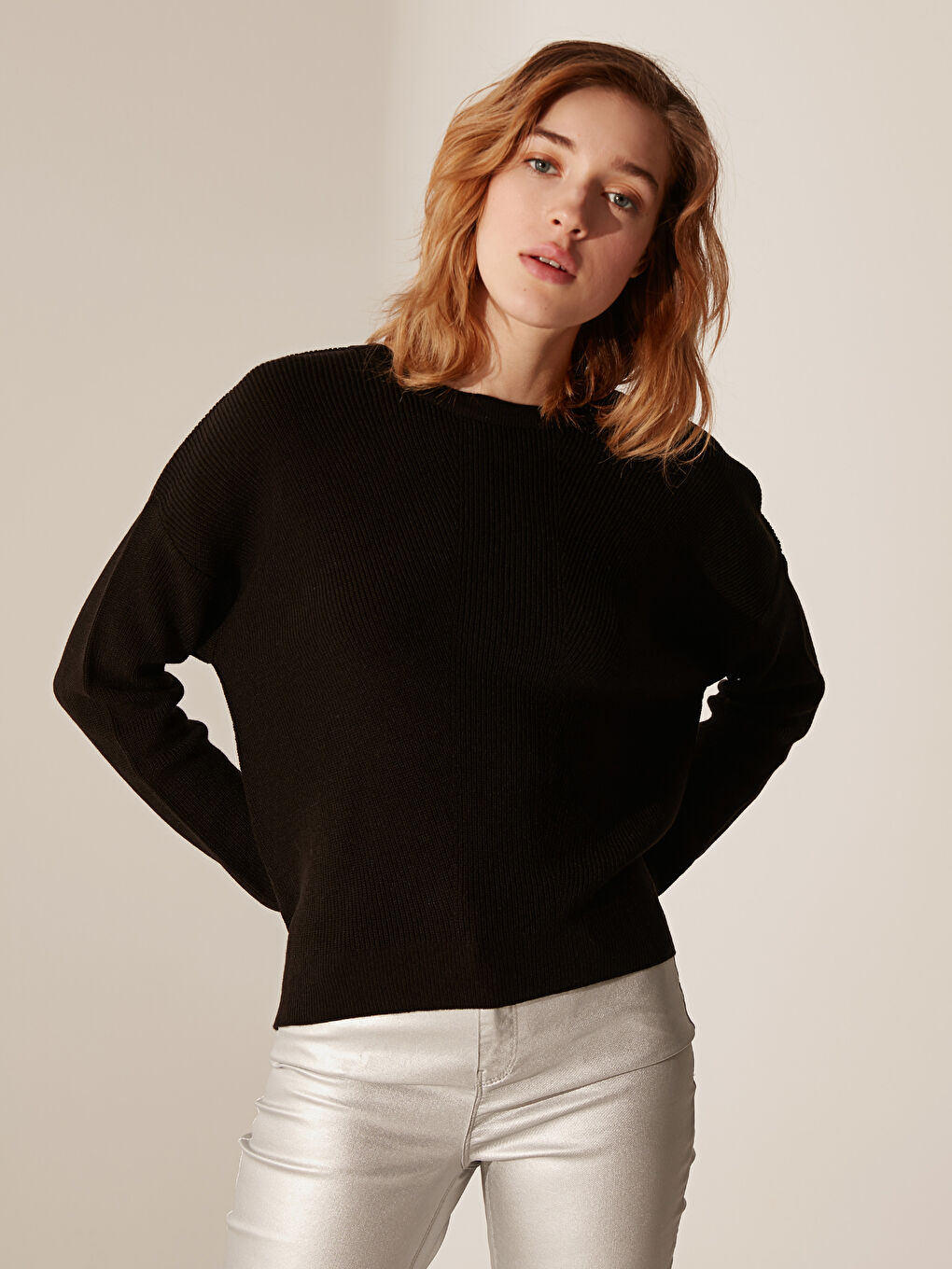 Žena CRNA Džemper -1