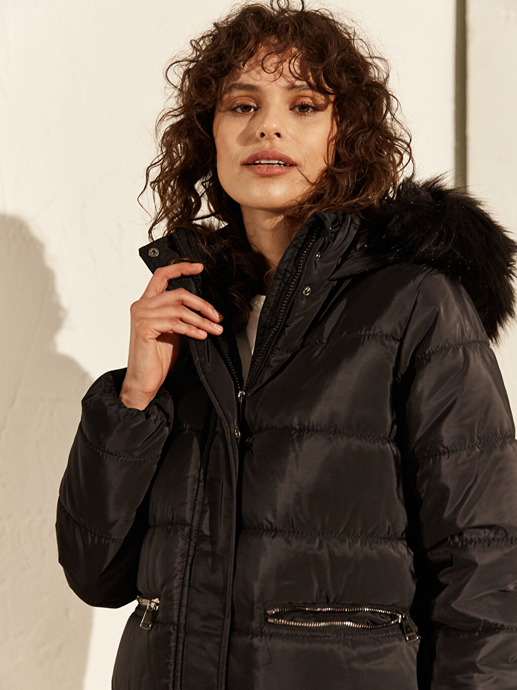 بالطو نسائي طويل كم طويل بكابوش-5