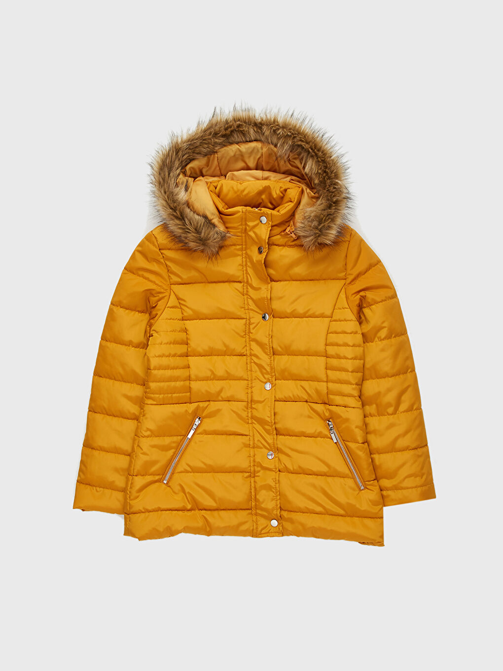 Women's Down Jacket With Hooded Long Sleeve-1