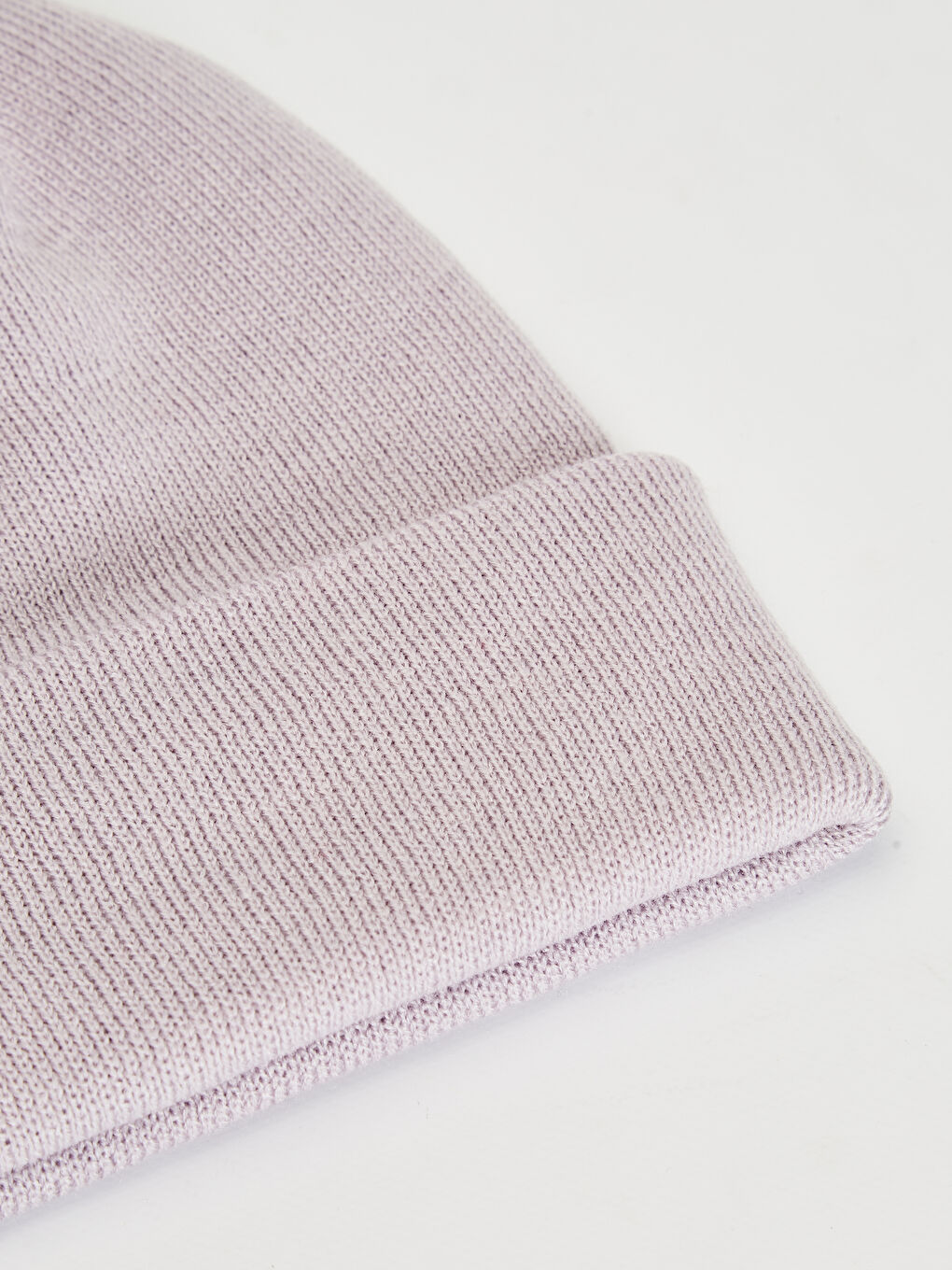 Lila Kadın Etiket Baskılı Triko Bere-6