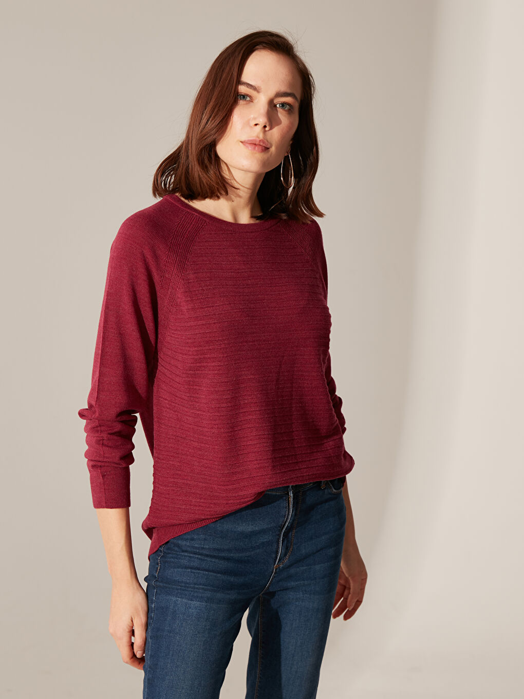 Женщины Фуксия Свитер