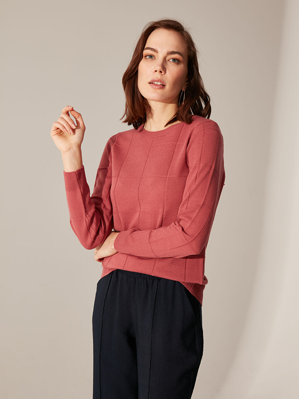 Açık Bordo Kazak-2