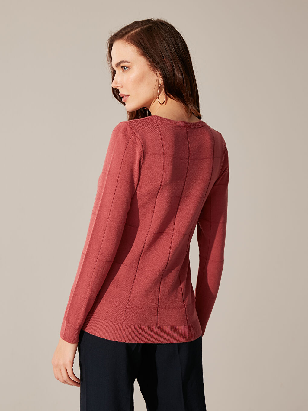 Açık Bordo Kazak-5