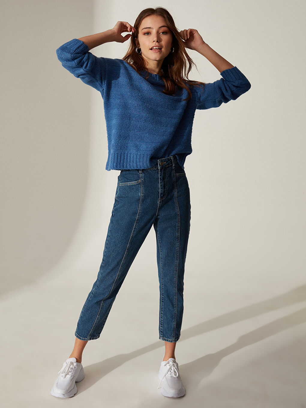 LCW Vision Crew Neck Long Sleeve Women's Sweater -0W6229Z8-CVB