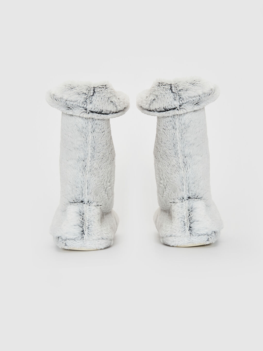 Gri Kadın Ponponlu Pelüş Ev Botu-3